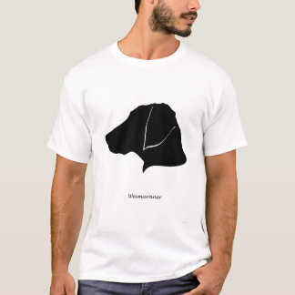 T-shirt Weimaraner - silhouette noire