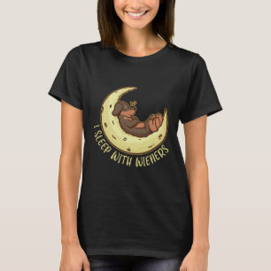 T-shirt Weiner Chien Dachshund Je Dors Avec Des Épouses
