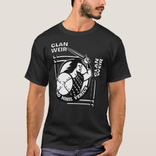 T-shirt Weir Clan Gaelic Motto Swordsman