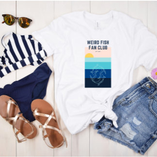 T-shirt Weird Fish Fan Club Stylisé Ocean Sunset Tee