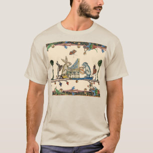 T-shirt WEIRD MÉDIÉVAL DE LA MUSIQUE, Lapin, Chien