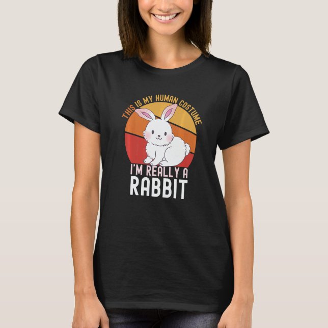 T-shirt Weird This is My Human Costume I'm Really A Rabbi  (Devant)