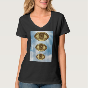T-shirt Weirdcore esthétique Oddcore Déplaisant Eyes Stran