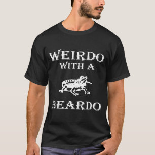 T-shirt Weirdo Avec Un Lézard Dragon Porté Par Un Beardo