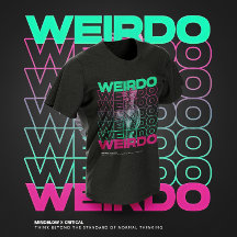 WEIRDO typographie répétée conception graphique