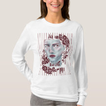 T - Shirt Weiße lange Schlange war ich wie gestrei