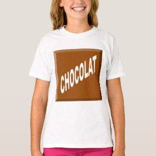 T-Shirt Weiße Mädchen Design SCHOKOLADE