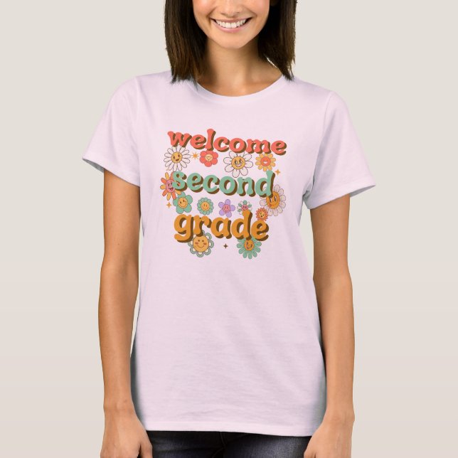 T-SHIRT WELCOME SECOND GRADE  BACK TO SCHOOL FIRST DAY (Devant)