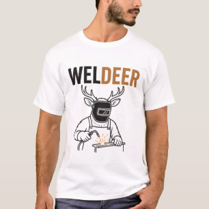 T-shirt Weldeer – Cerf Soudure Drôle
