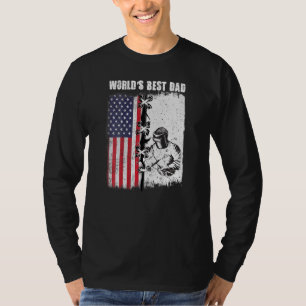 T-shirt Welder American Flag Wellds Worlds Best Papa