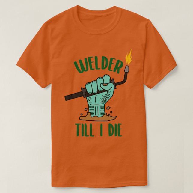 T-shirt Welder Jusqu'à ma mort Zombie (Design devant)