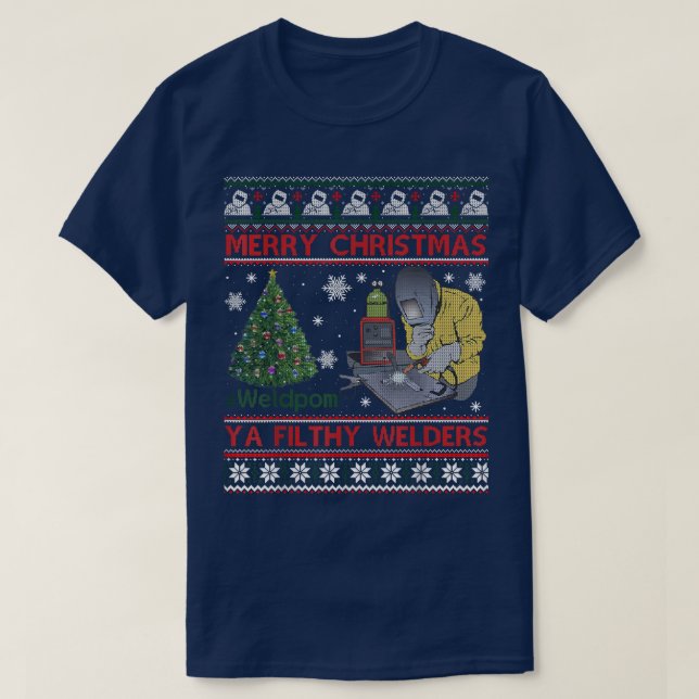 T-shirt Weldom Welders Ugly Christmas Sweater Toxits T-shi (Design devant)