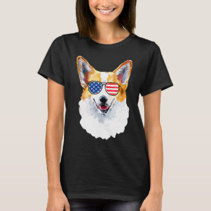 T-shirt Welsh Corgi Hommes Femmes Enfants Drapeau Américai