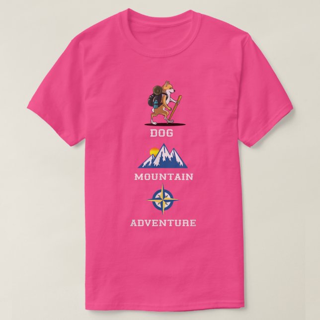 T-shirt Welsh Corgi Mountain Randonnée Camping Climb Adven (Design devant)