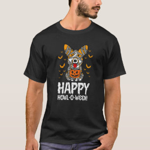 T-shirt Welsh Corgi Sorcière Joyeux Hurlement O Ween Hallo
