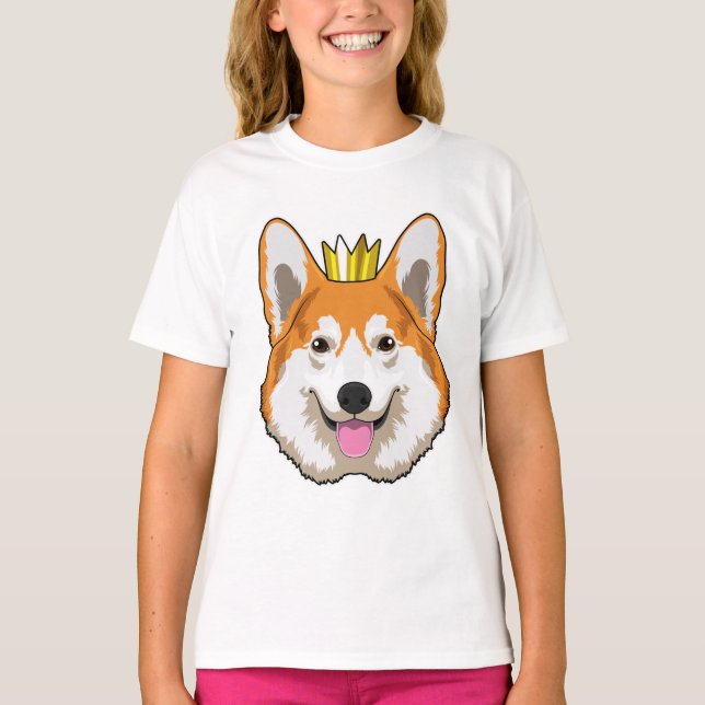 T-shirt Welsh corgi with Crown (Devant)