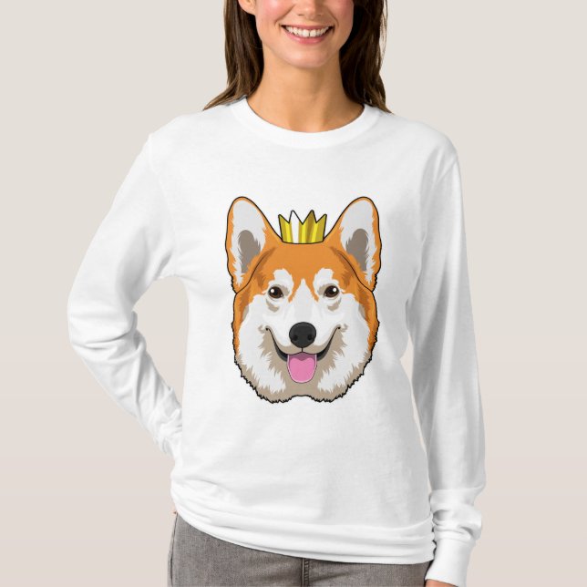 T-shirt Welsh corgi with Crown (Devant)