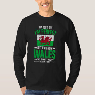 T-shirt Welsh I'M Don'T Say I'M Perfect But I'M From Wales