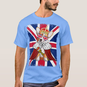 T-shirt Welsh Royal Corgi United Kingdom Flag Union Jack S