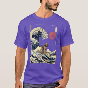 T-shirt Welsherrier Kanagawa vague de surf japonaise vinta