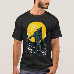 T-shirt Werewolf Howling À La Pleine lune Graphique