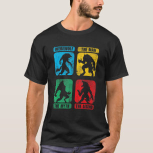 T-shirt Werewolf L'Homme Le Mythe La Légende 4 Box Design