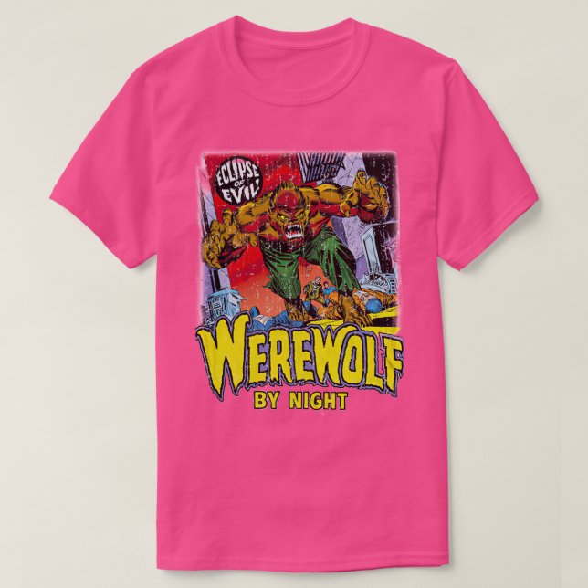 T-shirt Werewolf Par Nuit (Design devant)