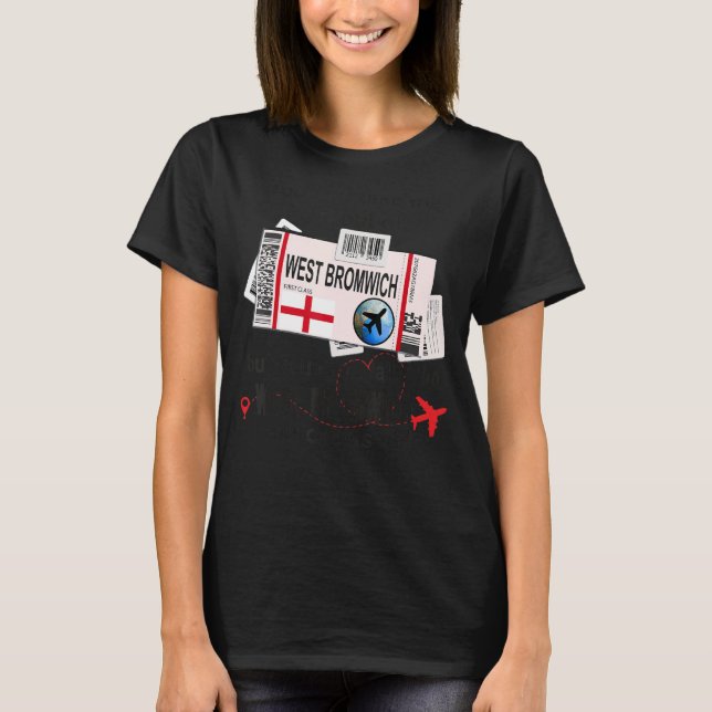 T-shirt West Bromwich Girl West Bromwich Boarding Pass (Devant)