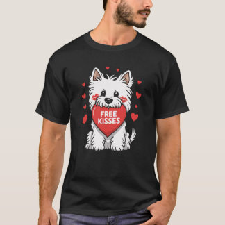 T-shirt West Highland White Terrier Westie Chien Valentine