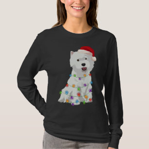 T-shirt West Highland White Terrier Westin Christmas Light