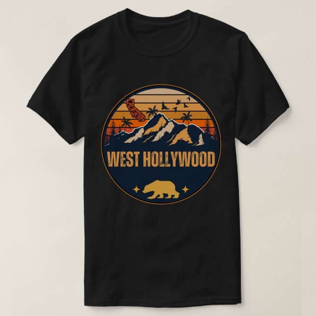 T-shirt West Hollywood, Californie (Design devant)
