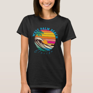 T-shirt West Palm Beach Retro 1980 Style Florida Beach