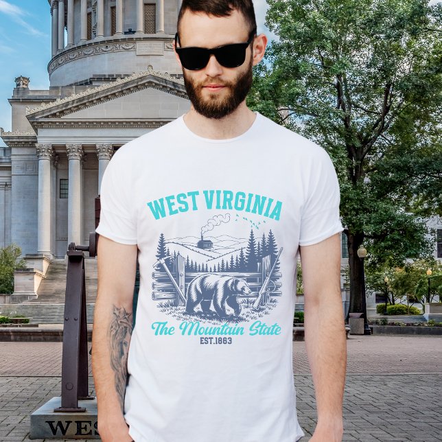 T-shirt West Virginia The Mountain State (Créateur téléchargé)
