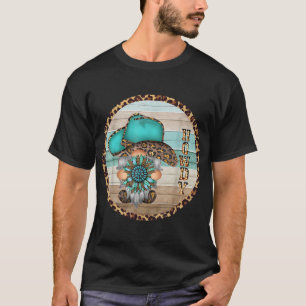 T-shirt Western Boho Leopard Howdy Cowgirl Casquette Gnome