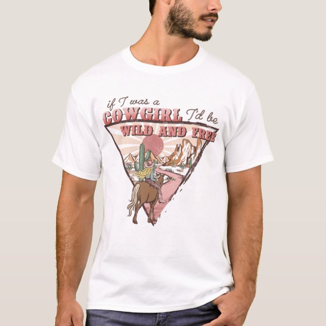 T-shirt Western Country Cowgirl (Devant)