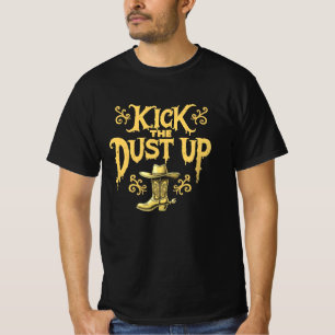T-shirt Western Cowboy Botte et attaque la poussière