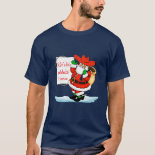 T-shirt Western Cowboy Père Noël Makin' A Liste