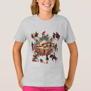 T-shirt Western Rodeo Arena Cowboy Cowgirl Rodeo Événement