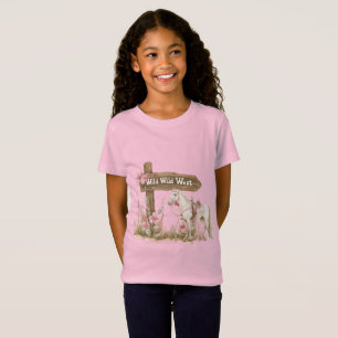 T-Shirt Western Rose Floral Wild West Horse