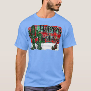 T-shirt Western Teas Cactus Désert Joyeux Noël Joyeux H
