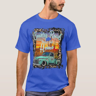 T-shirt Western Texas Vintage Truck Country Roads Take Me 