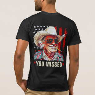 T-shirt Western Trump Cowboy Vous avez manqué Trump 2024 N