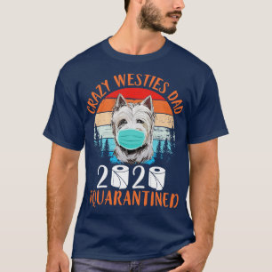 T-shirt Westie Chien Avec Masque Visage Papiers Toilettes 