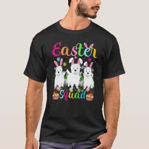 T-shirt Westie Chien Bunny Ear Ear Squad Westie Happy Eas