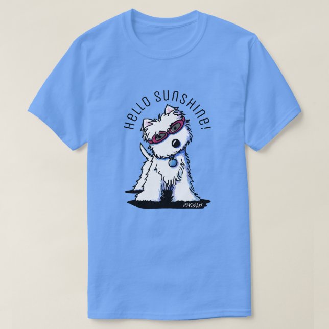 T-shirt Westie de chiens KiniArt (Design devant)
