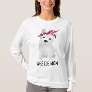 T-shirt Westie Mom West Highland White Terrier Amoureux de