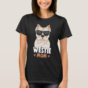 T-shirt Westie Mom West Highland White Terrier Dog Mama Wo