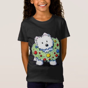 T-Shirt Westie Mom West Highland White Terrier Xmas Light