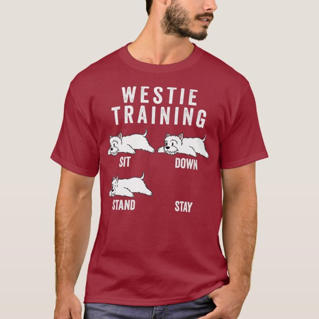 T-shirt Westie Training Chien Premium (Devant)