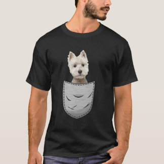 T-shirt Westie White Highland Terrier Poche Pour Propriéta